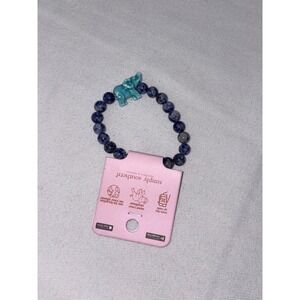 Simply Southern Elephant Tracking Bracelet torquoise blue Sodalite Beaded bangle